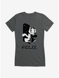 Felix The Cat Black and White Girls T-Shirt, CHARCOAL, hi-res