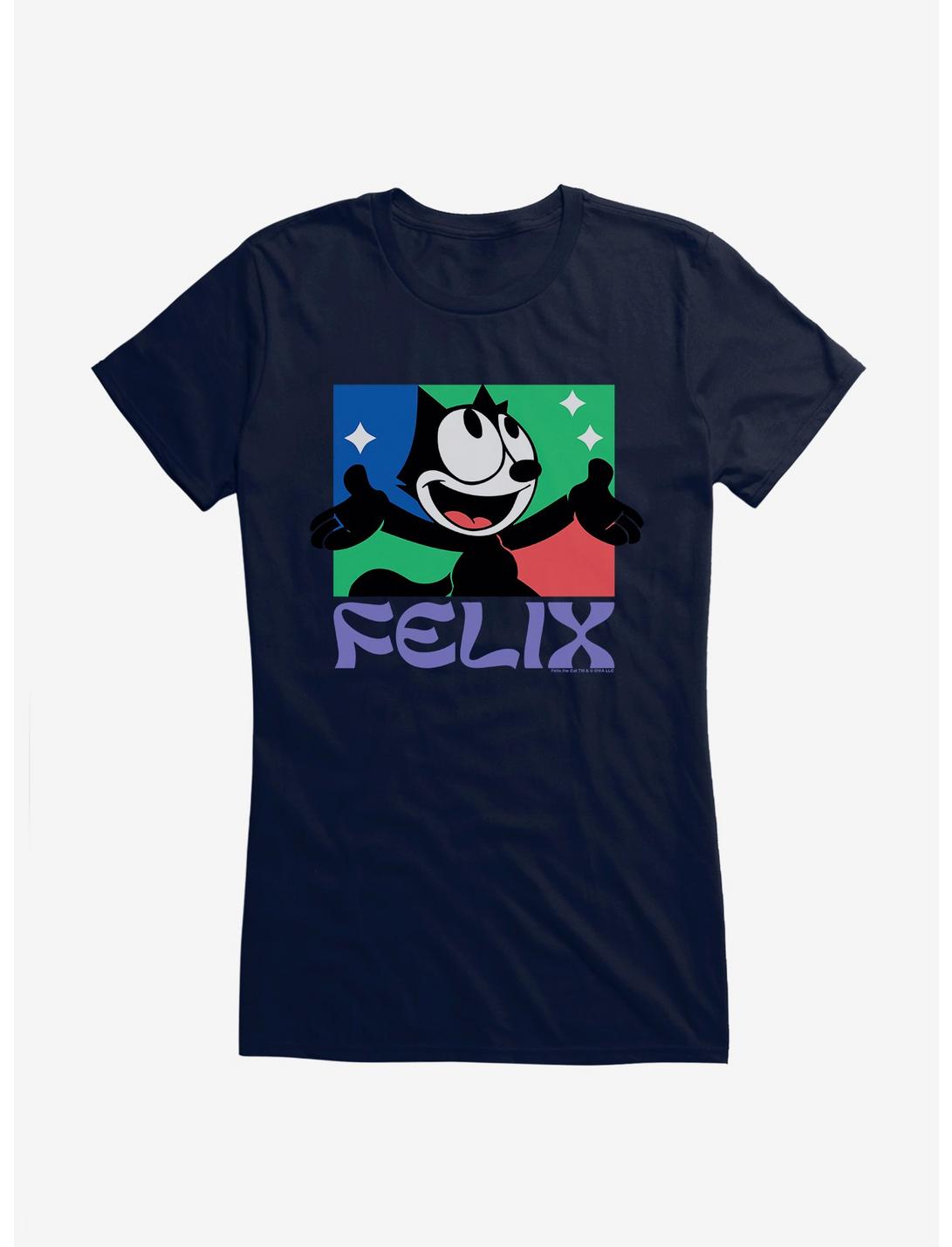Felix The Cat Bright Smile Felix Girls T-Shirt, NAVY, hi-res