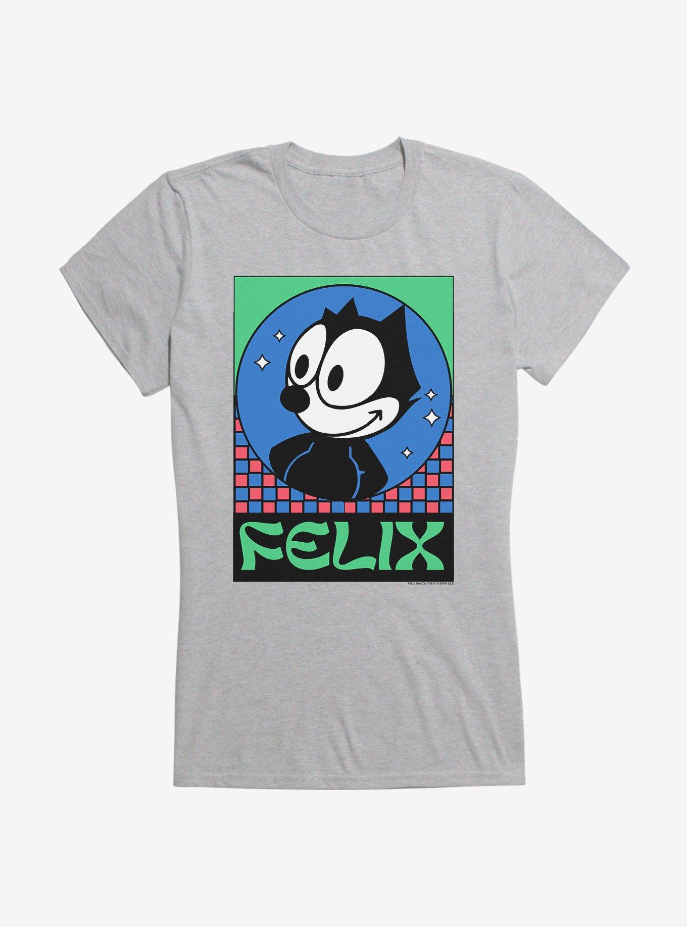 Felix The Cat Diamond Stars Girls T-Shirt, HEATHER, hi-res