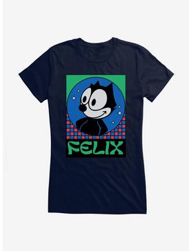 Felix The Cat Diamond Stars Girls T-Shirt, NAVY, hi-res