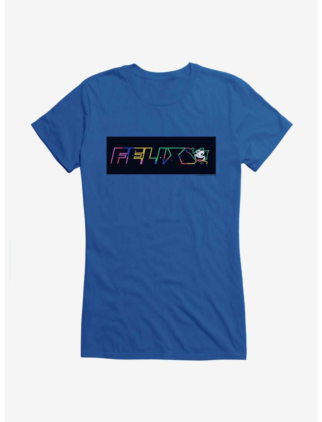 Felix The Cat Neon Space Girls T-Shirt, ROYAL, hi-res