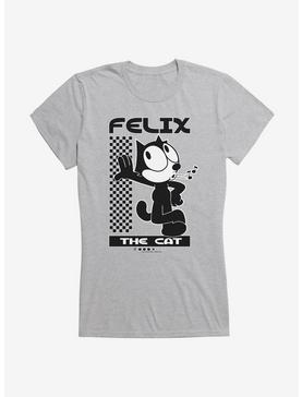Felix The Cat Whistling Girls T-Shirt, HEATHER, hi-res