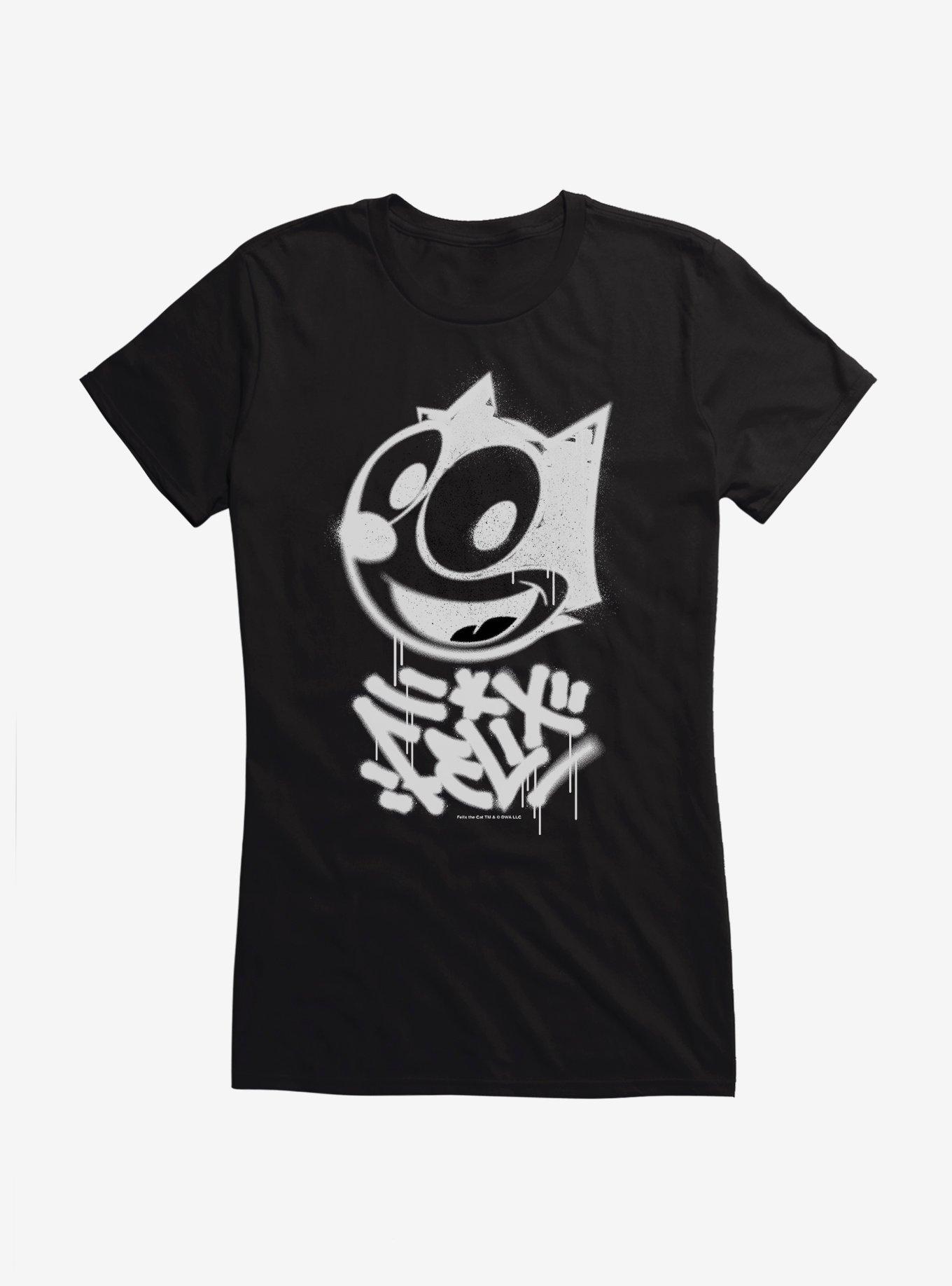 Felix The Cat Graffiti Art All Smiles Girls T-Shirt