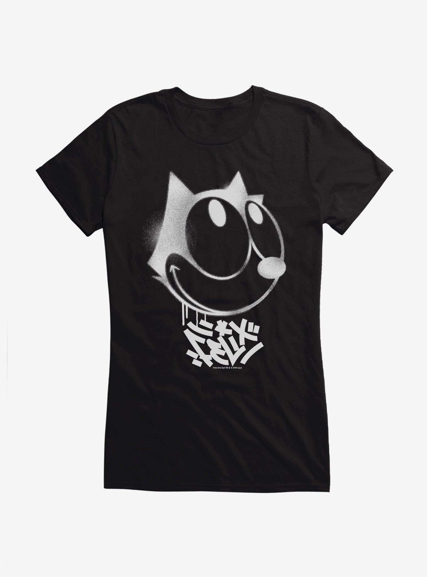 Felix The Cat Graffiti Art Smiling Girls T-Shirt