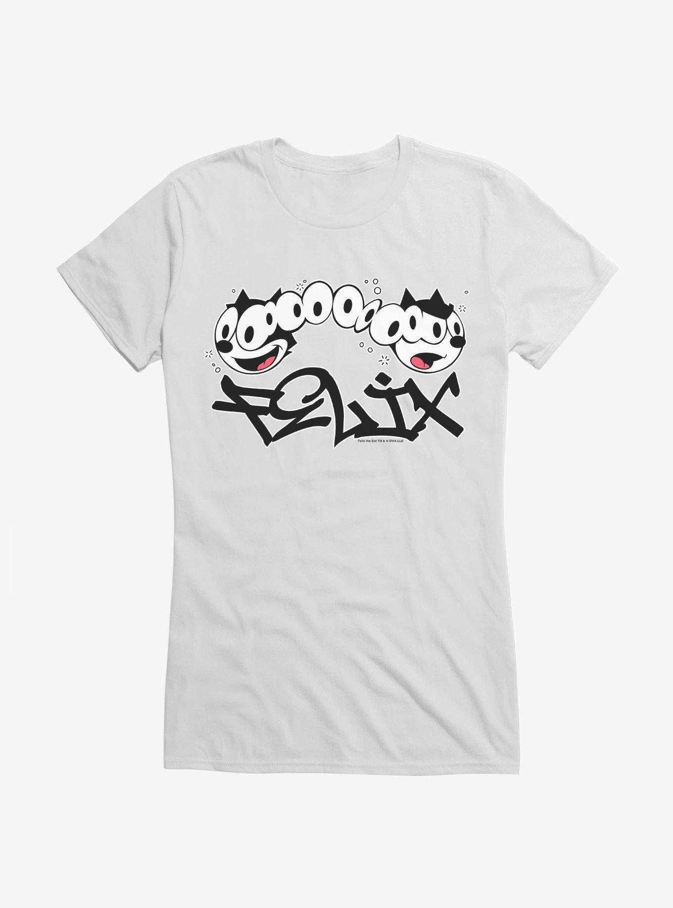 Felix The Cat Split Personality Graffiti Art Girls T-Shirt, , hi-res