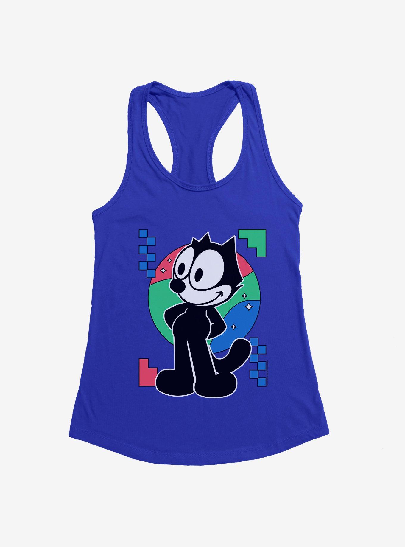 Felix The Cat Diamond Stars Portrait Girls Tank, ROYAL, hi-res