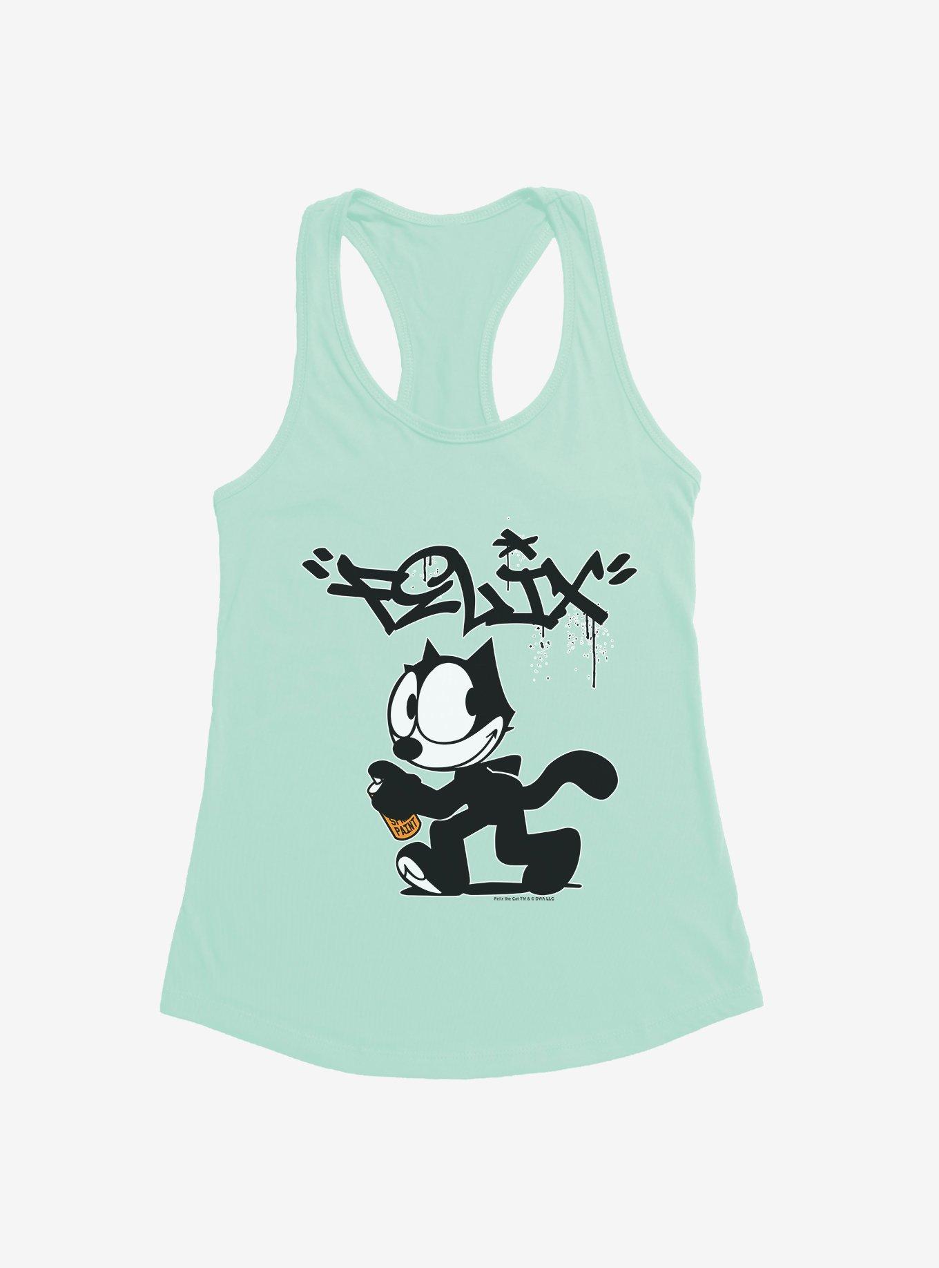 Felix The Cat Spray Painting Felix Girls Tank, MINT, hi-res