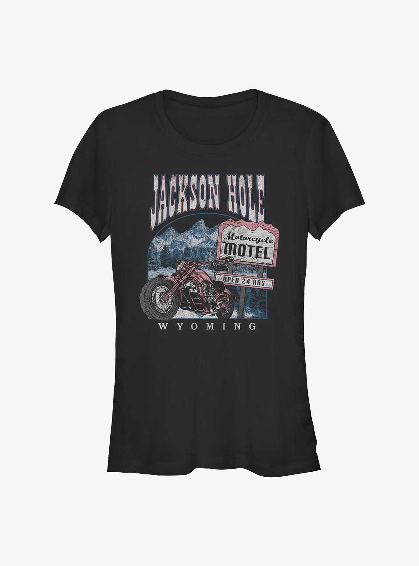 Jackson Hole Motel Girls T-Shirt, BLACK, hi-res