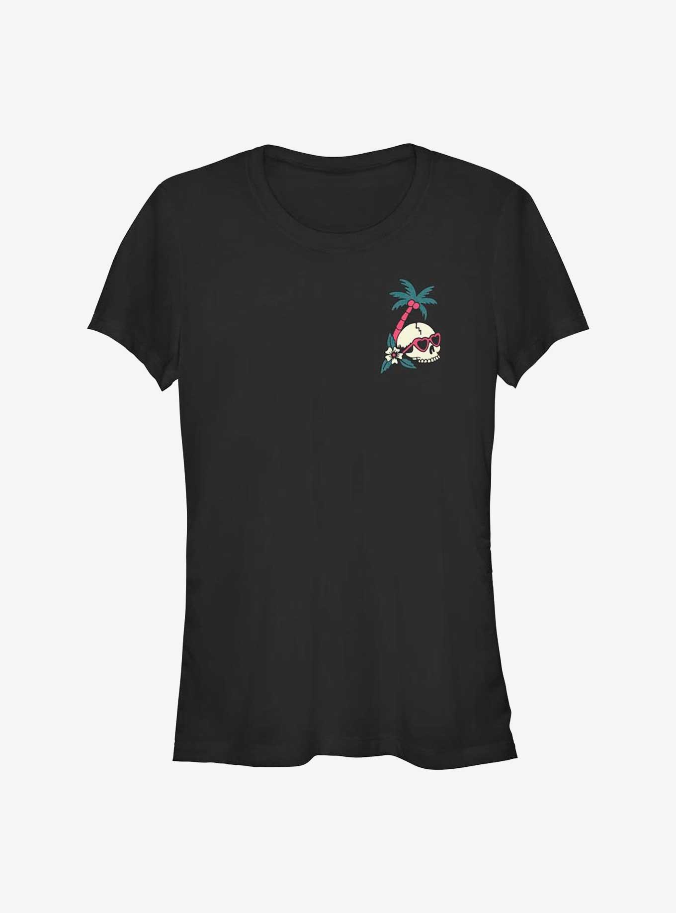 Tropic Skull Emblem Girls T-Shirt, BLACK, hi-res