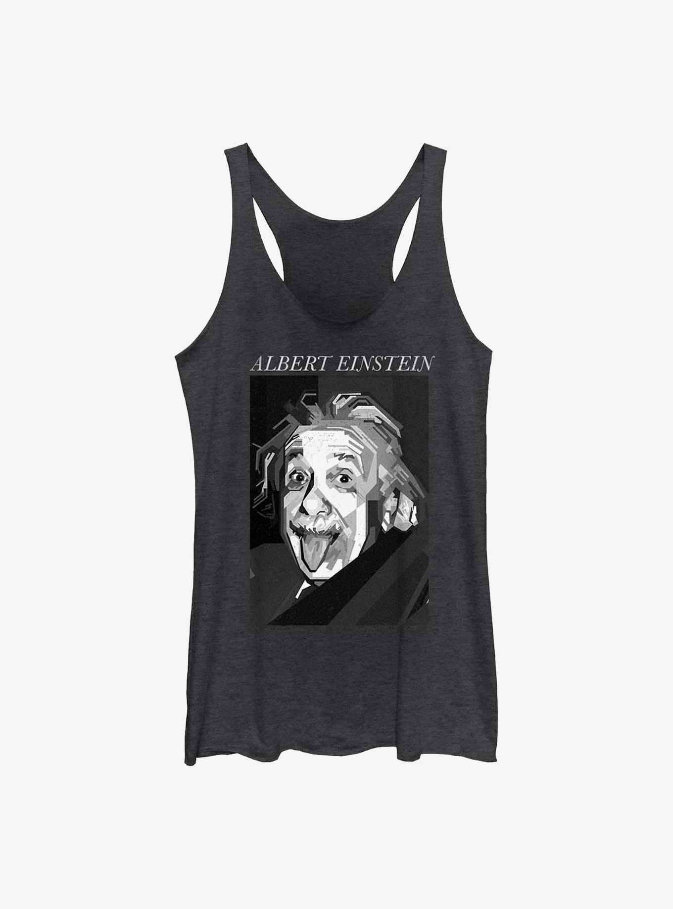 Albert Einstein Title Girls Tank, BLK HTR, hi-res