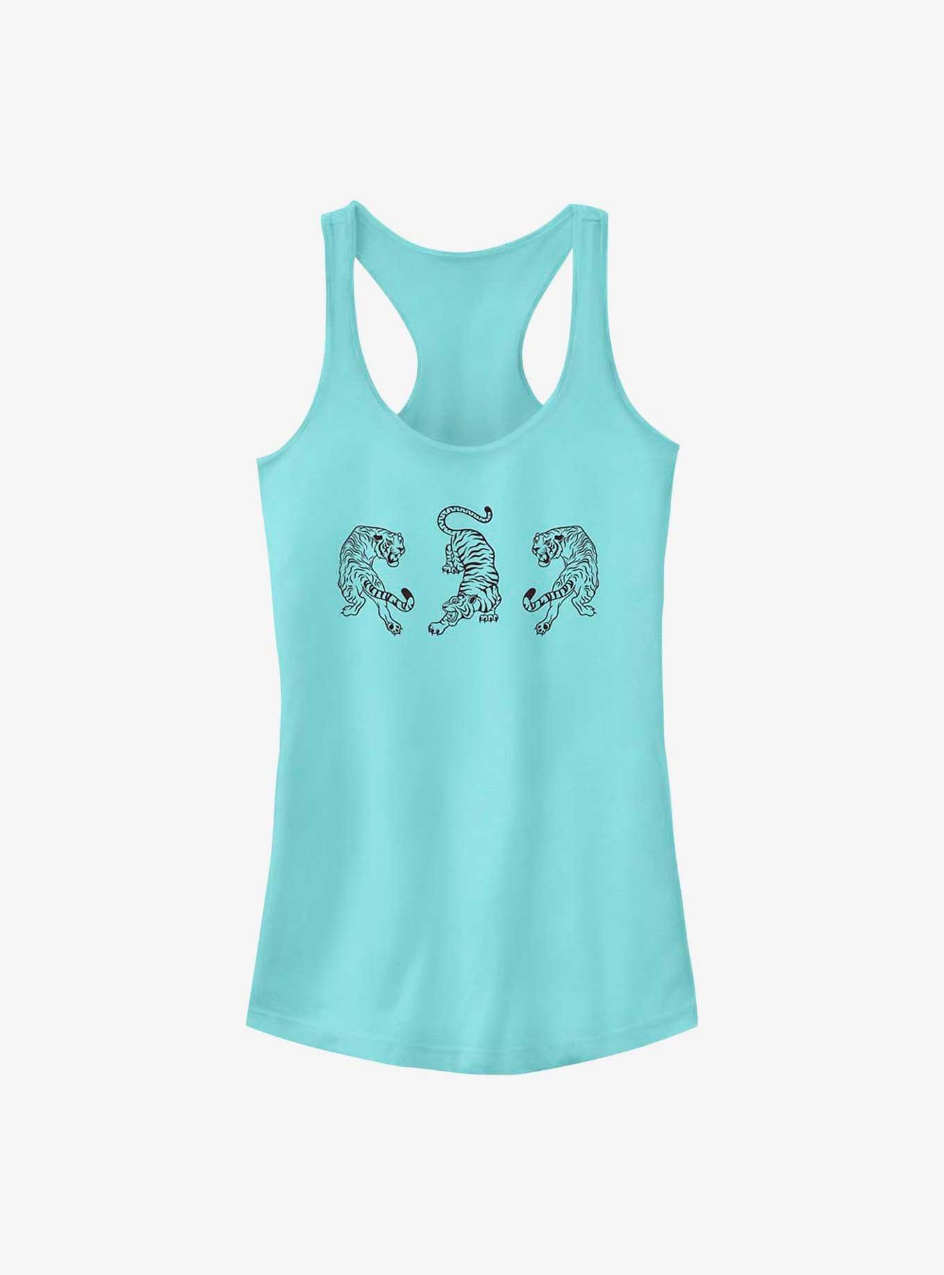 Three Tiger Outline Girls Tank, , hi-res
