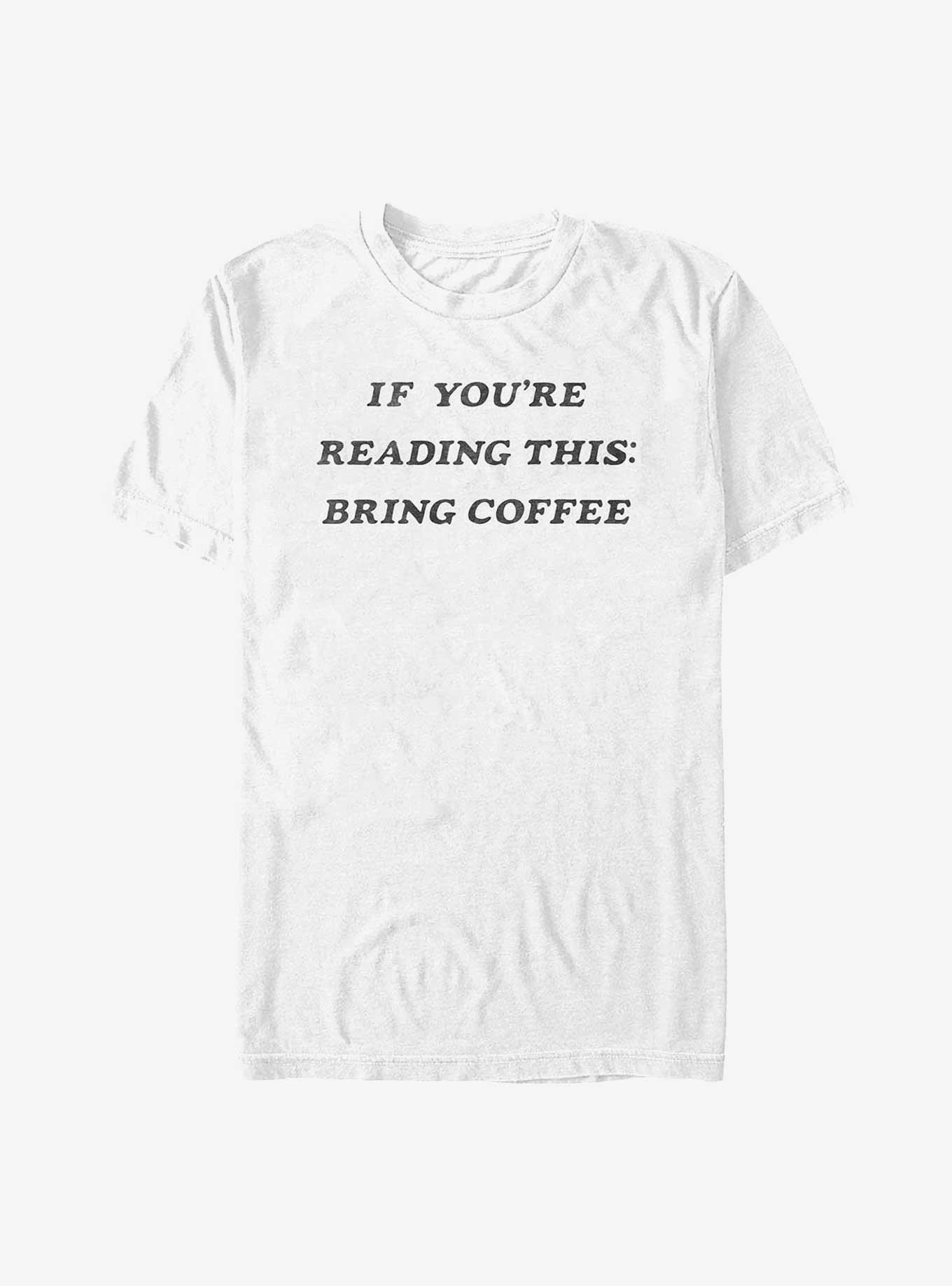 Bring Coffee T-Shirt, WHITE, hi-res