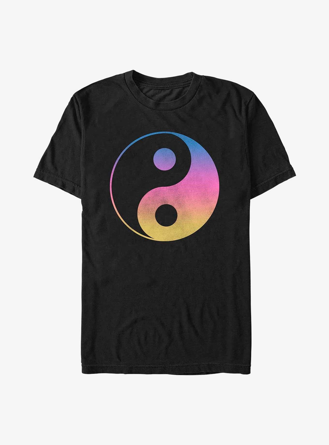 Gradient Yin Yang T-Shirt, BLACK, hi-res