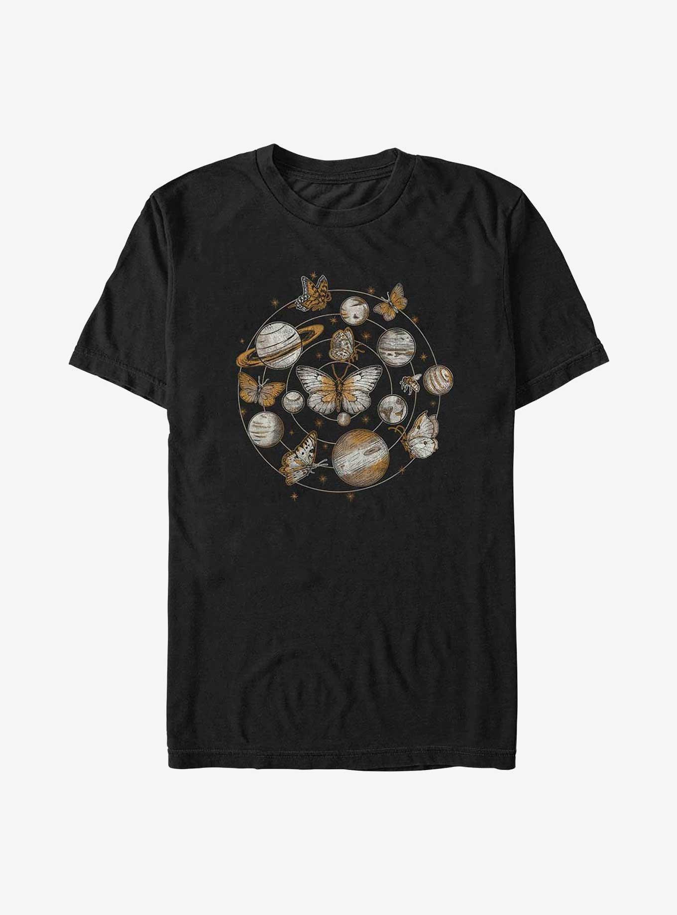 Planet Butterflies T-Shirt, BLACK, hi-res