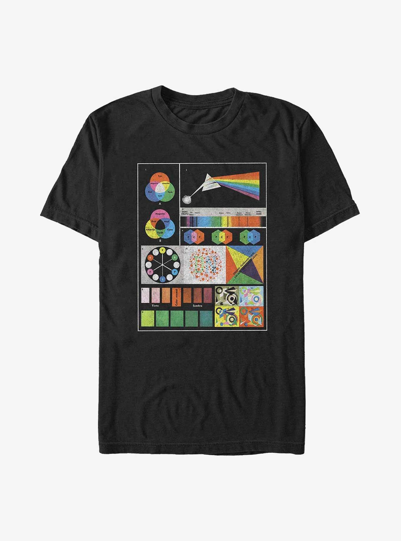 Vintage Color Chart T-Shirt, BLACK, hi-res
