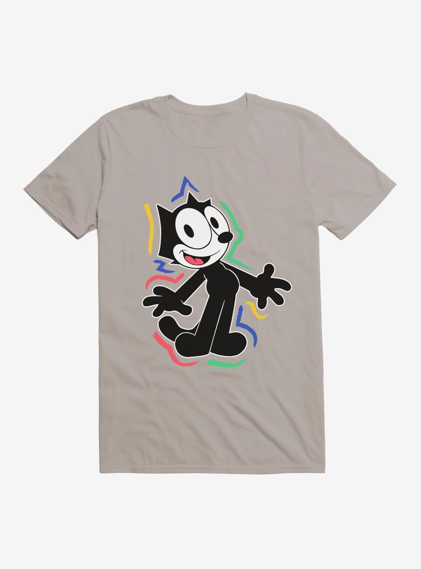 Felix The Cat 90s Highlights T-Shirt, LIGHT GREY, hi-res