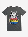 Felix The Cat 3D Block Text T-Shirt, CHARCOAL, hi-res