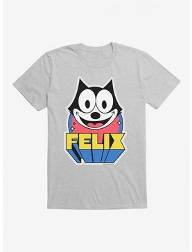 Felix The Cat 3D Block Text T-Shirt, HEATHER GREY, hi-res
