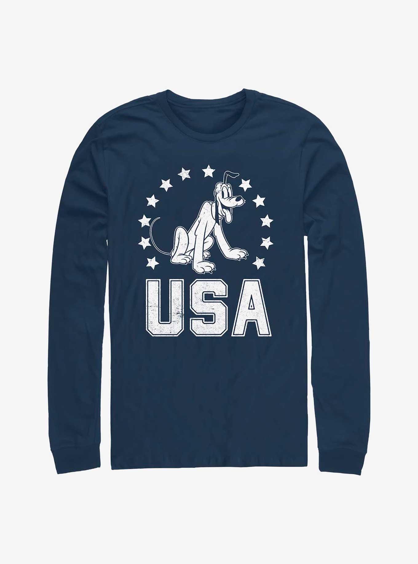 Disney Pluto USA Long-Sleeve T-Shirt, NAVY, hi-res