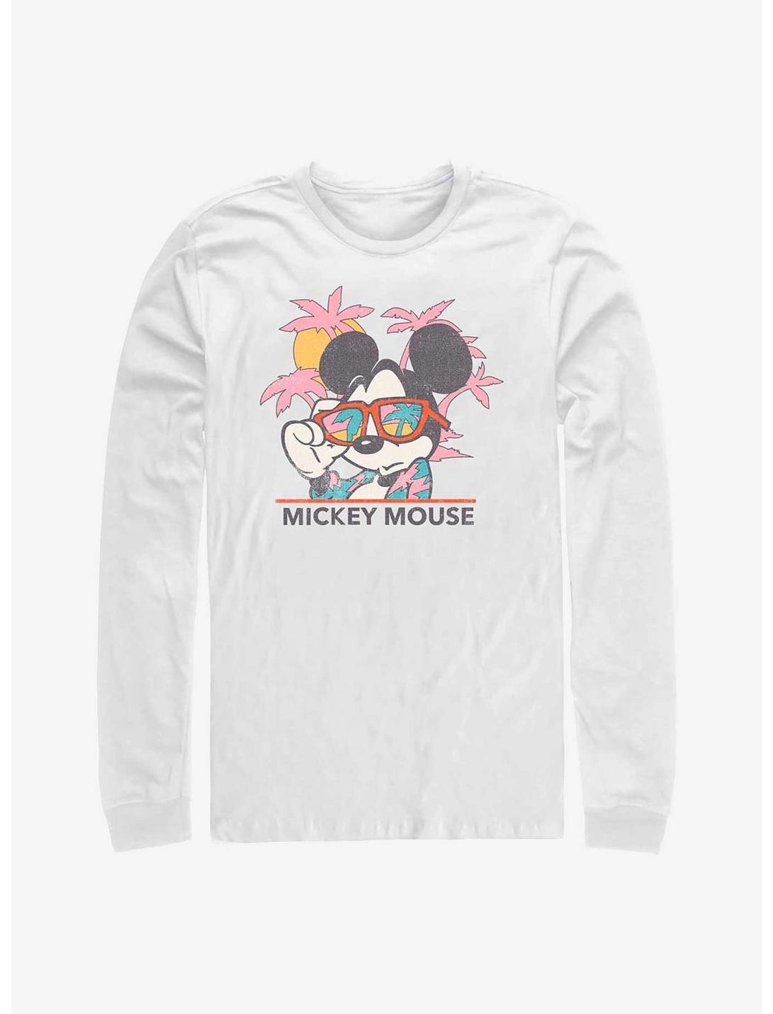 Disney Mickey Mouse Beach Sunglasses Long-Sleeve T-Shirt, WHITE, hi-res