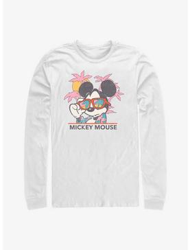 Disney Mickey Mouse Beach Sunglasses Long-Sleeve T-Shirt, WHITE, hi-res
