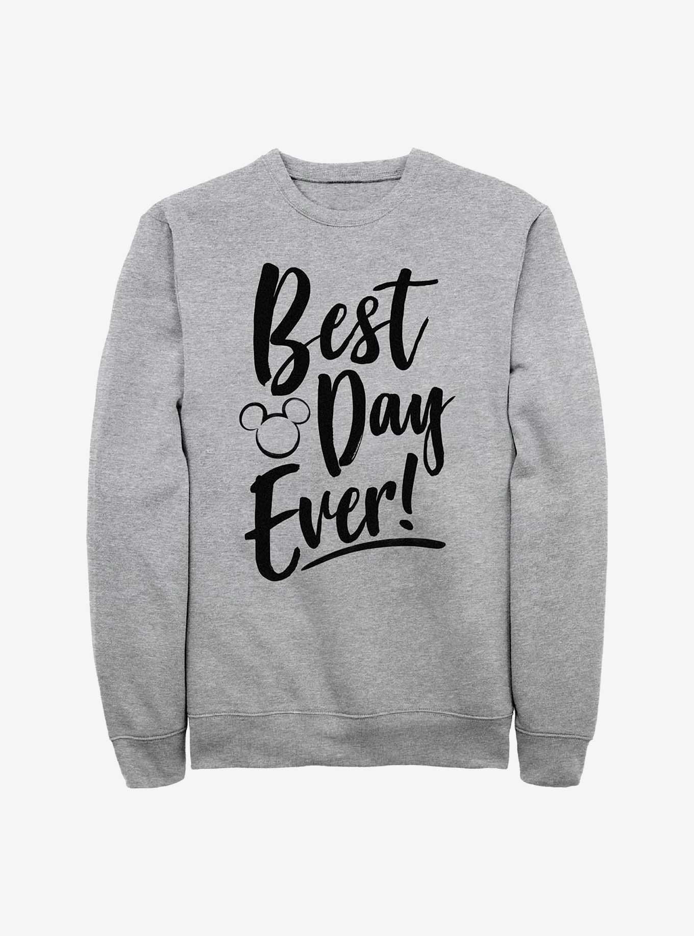 Disney Mickey Mouse Best Day Sweatshirt, ATH HTR, hi-res