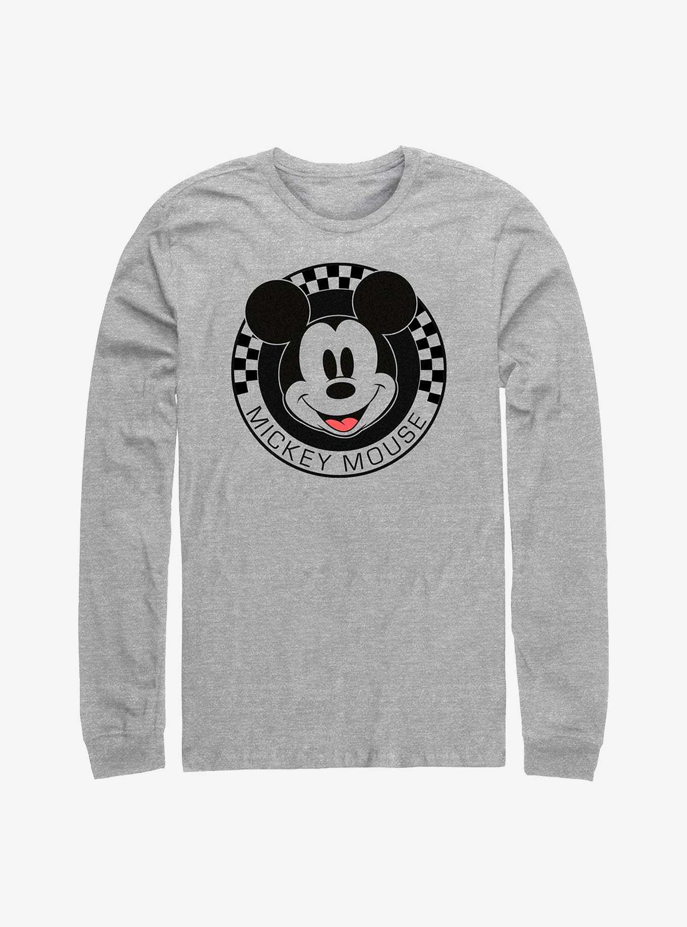 Disney Mickey Mouse Checkered Long-Sleeve T-Shirt, , hi-res