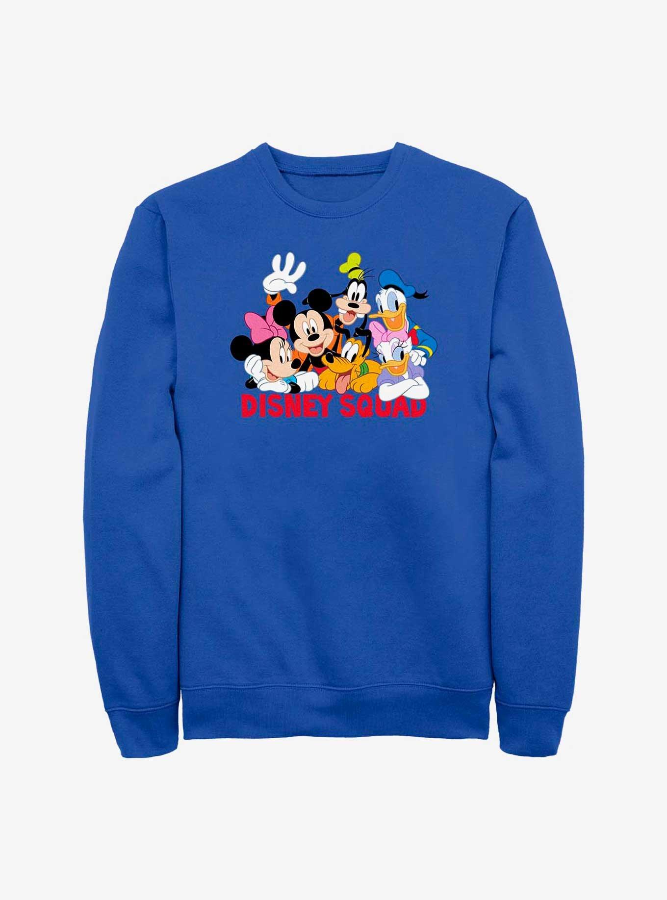 Mickey & Friends Men's Disney Squad Group Shot Sweatshirt Blue