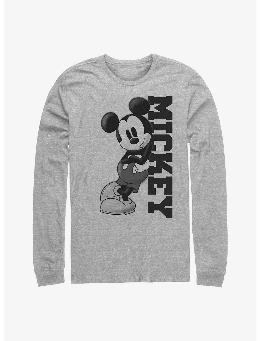 Disney Mickey Mouse Lean Long-Sleeve T-Shirt, ATH HTR, hi-res