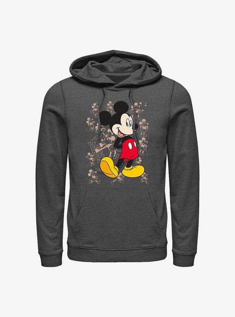 Disney Mickey Mouse Many Mickeys Hoodie - GREY | Hot Topic