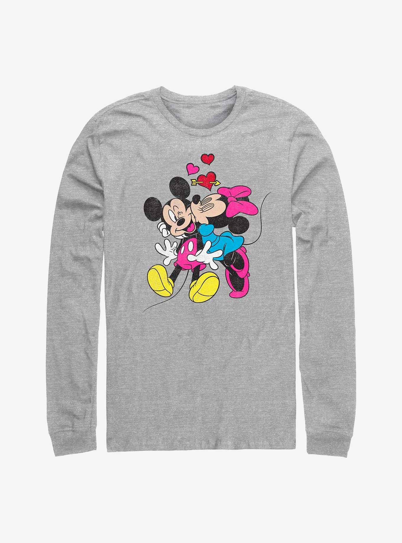 Disney Mickey Mouse & Minnie Mouse Love Long-Sleeve T-Shirt, ATH HTR, hi-res