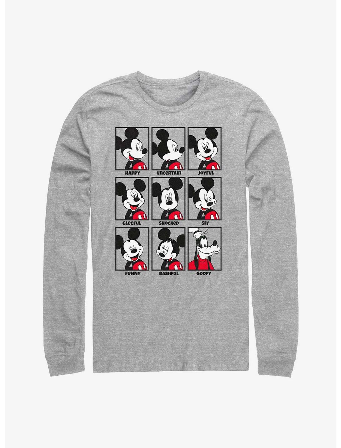 Disney Mickey Mouse Mood Long-Sleeve T-Shirt, ATH HTR, hi-res