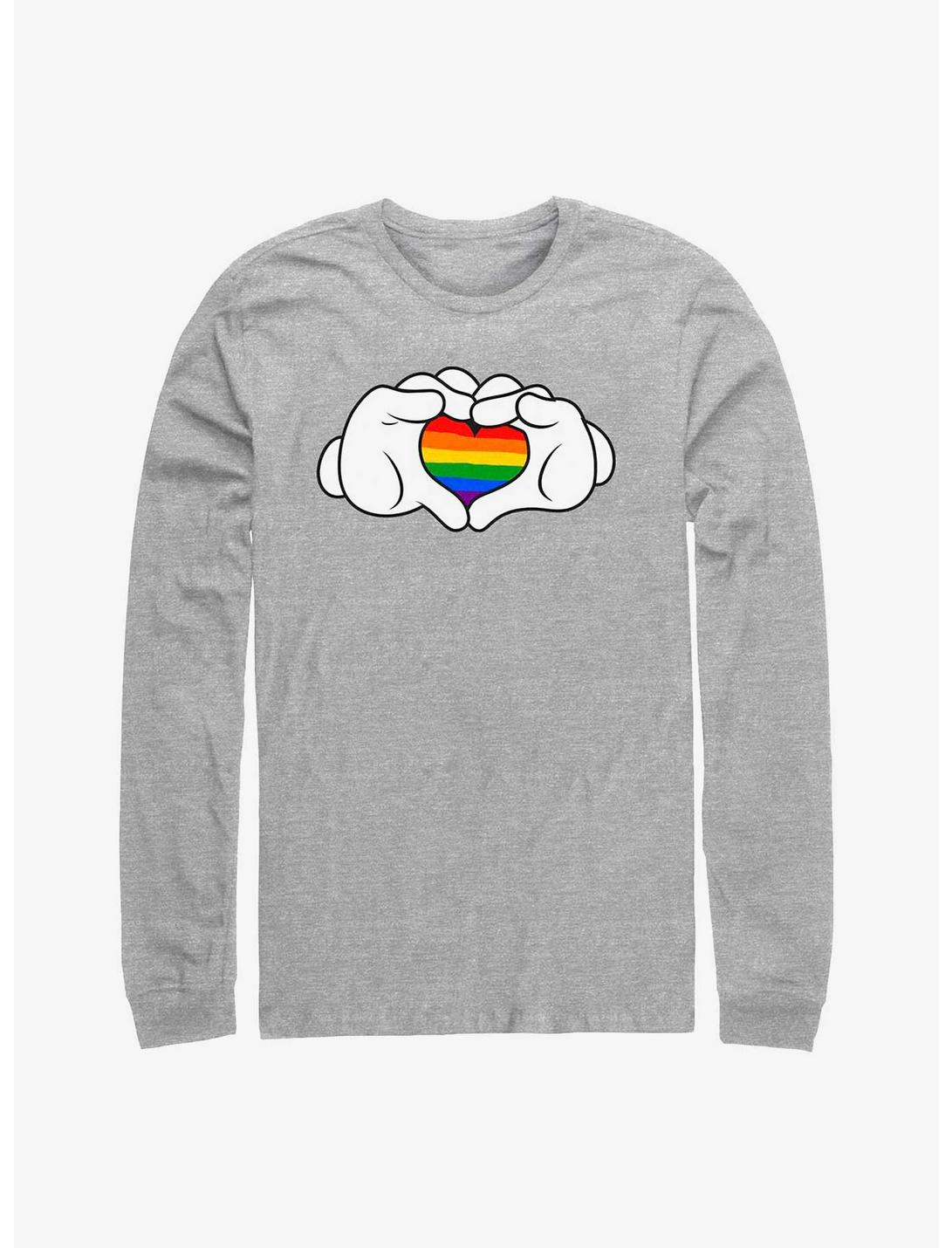 Disney Mickey Mouse Rainbow Love Long-Sleeve T-Shirt, ATH HTR, hi-res