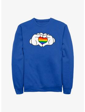 Disney Mickey Mouse Rainbow Love Sweatshirt, ROYAL, hi-res
