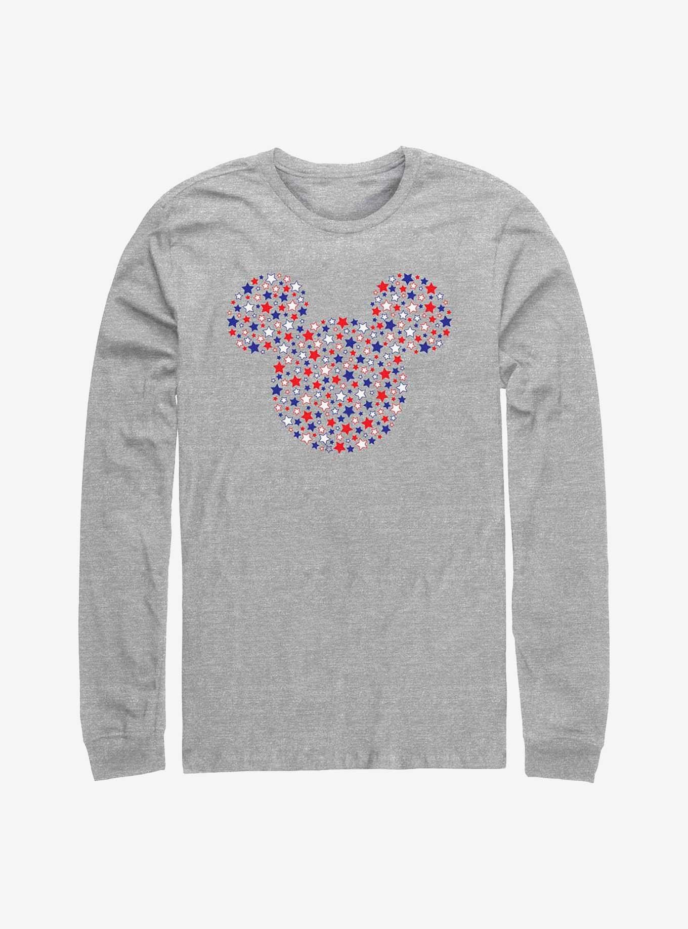 Disney Mickey Mouse Stars And Ears Long-Sleeve T-Shirt, ATH HTR, hi-res
