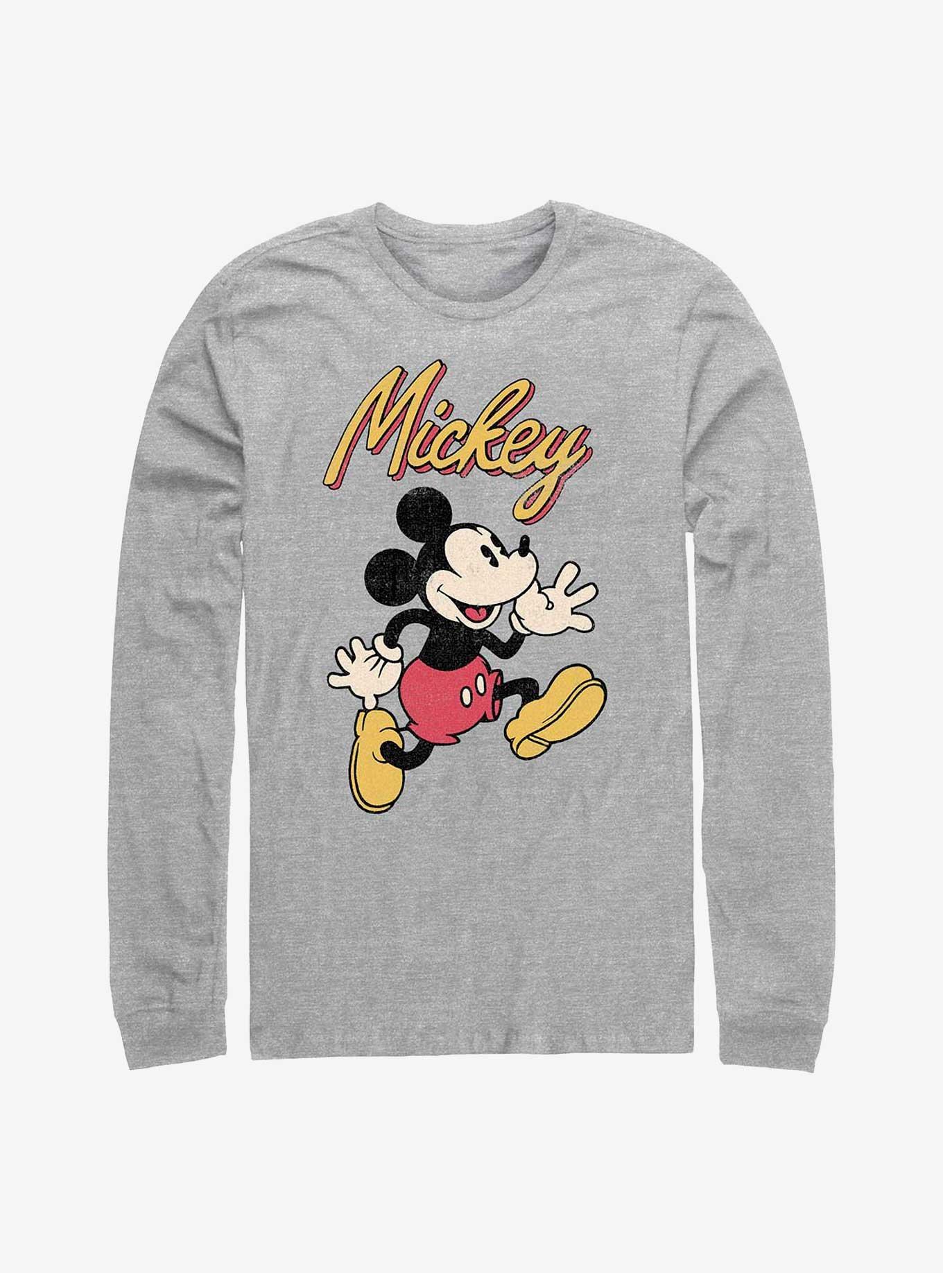 Disney Mickey Mouse Vintage Mickey Long-Sleeve T-Shirt, ATH HTR, hi-res