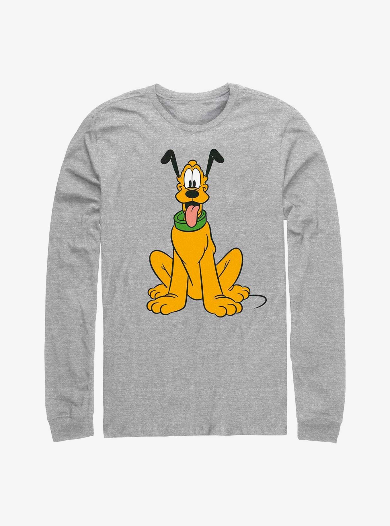 Disney Pluto Traditional Disney Pluto Long-Sleeve T-Shirt, ATH HTR, hi-res