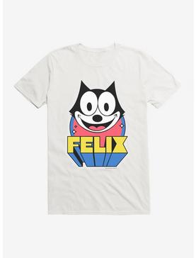 Felix The Cat 3D Block Text T-Shirt, WHITE, hi-res