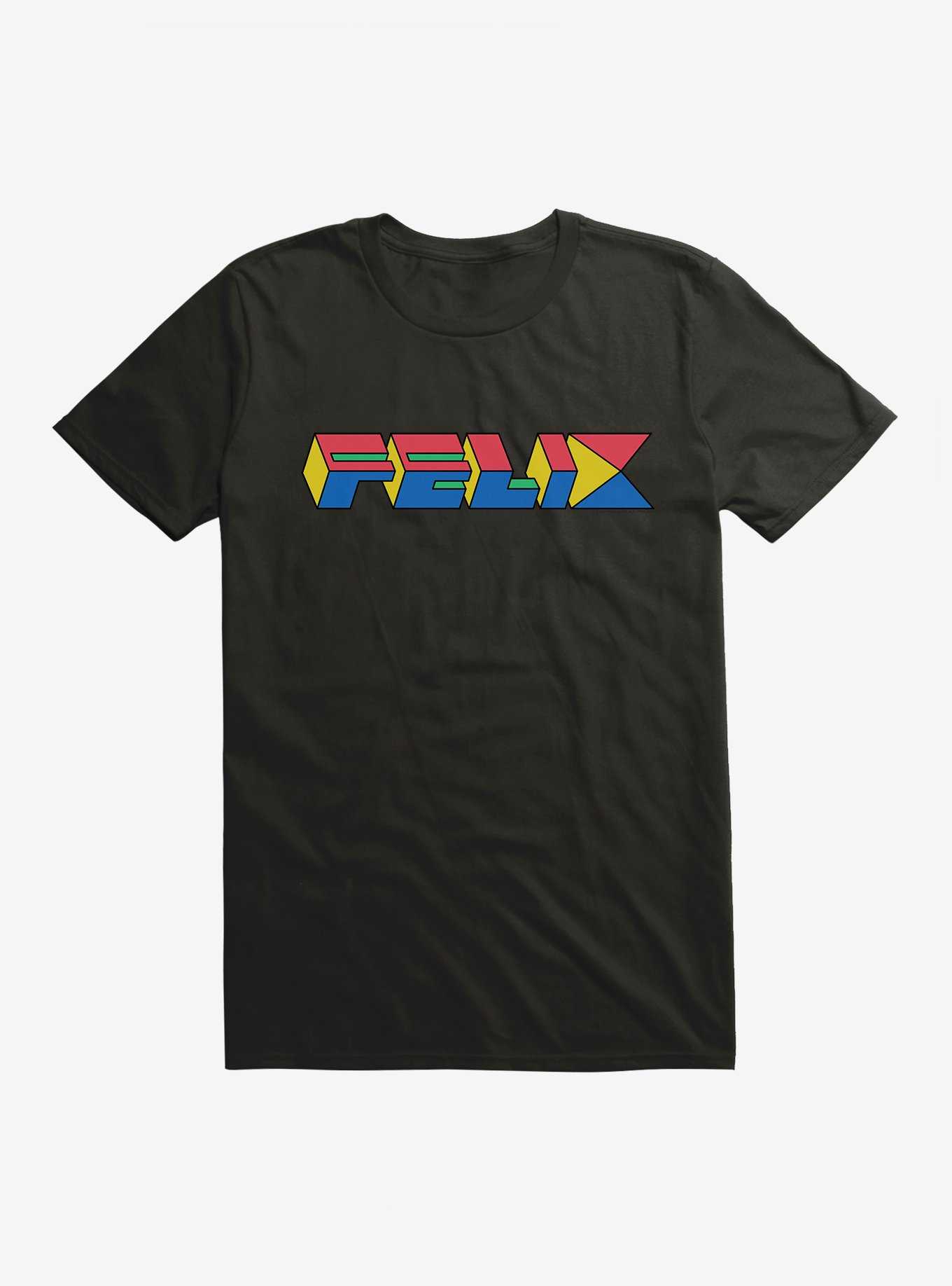 Felix The Cat 90s Cube Felix Text T-Shirt, , hi-res