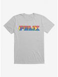 Felix The Cat 90s Cube Felix Text T-Shirt, HEATHER GREY, hi-res
