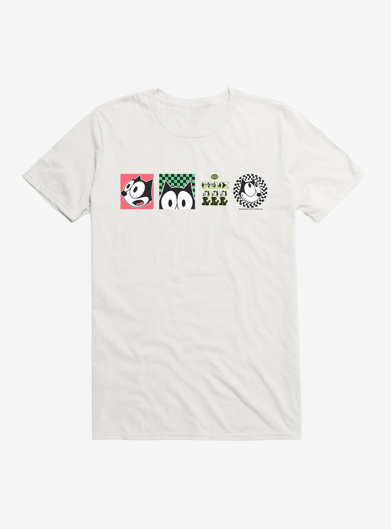 Felix The Cat Graphic Tiles T-Shirt, WHITE, hi-res