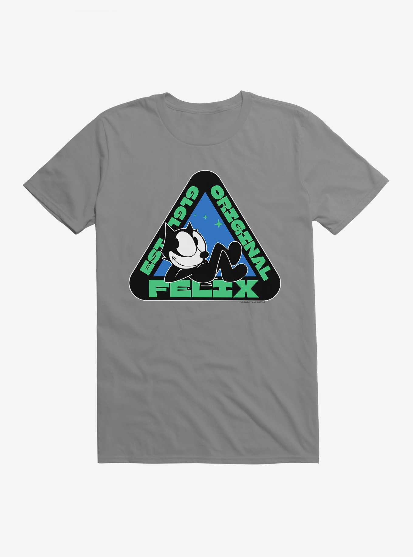 Felix The Cat Original Triangular Graphic T-Shirt, STORM GREY, hi-res