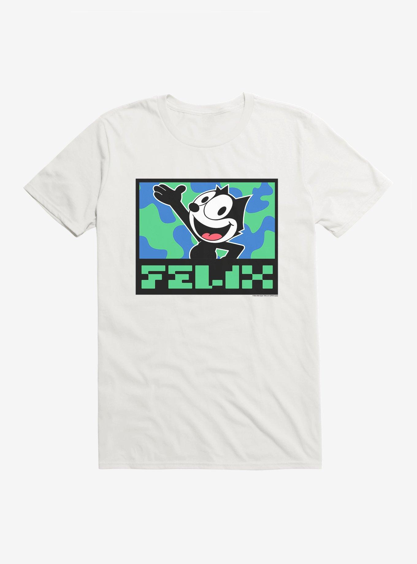 Felix The Cat Pixilated Felix Text T-Shirt, , hi-res