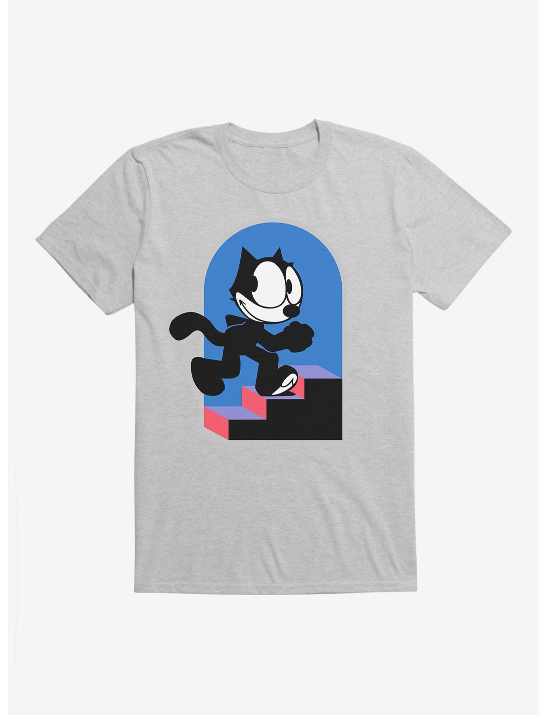 Felix The Cat Step By Step T-Shirt, HEATHER GREY, hi-res