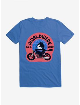 Felix The Cat Worldwide Motorcycle Felix T-Shirt, ROYAL BLUE, hi-res
