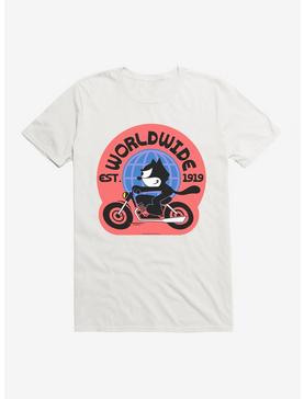 Felix The Cat Worldwide Motorcycle Felix T-Shirt, WHITE, hi-res
