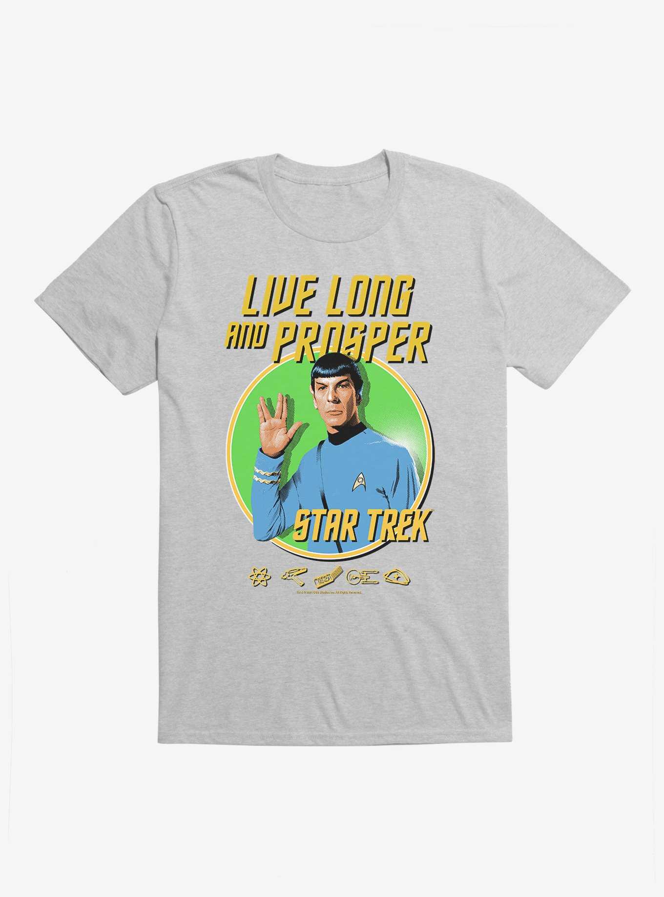 Star Trek Live Long And Prosper T-Shirt, HEATHER GREY, hi-res