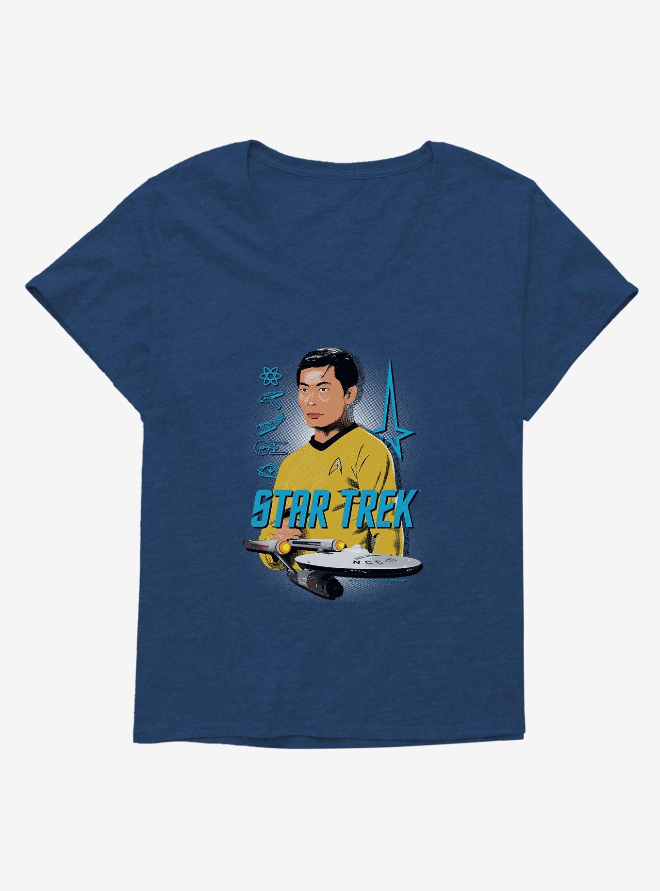 Star Trek Sulu Girls T-Shirt Plus Size, NAVY  ATHLETIC HEATHER, hi-res