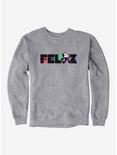 Felix The Cat Whistling And Walking Block Text Sweatshirt, , hi-res