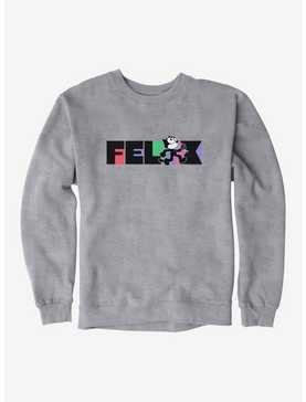 Felix The Cat Whistling And Walking Block Text Sweatshirt, , hi-res